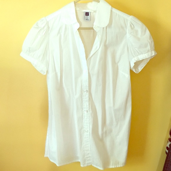 GAP white button down t shirt!