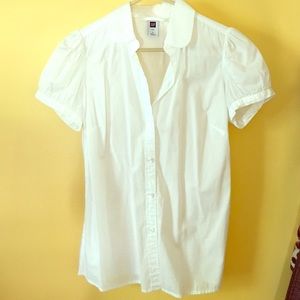 GAP white button down t shirt!