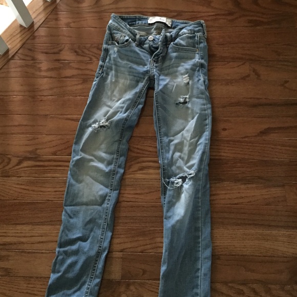 Hollister light wash ripped jeans