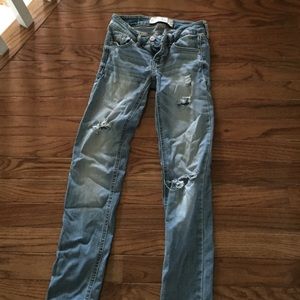 Hollister light wash ripped jeans