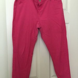 Hot pink jeggings size 16