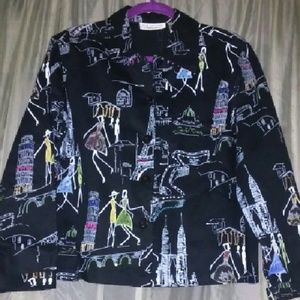 Jacket with ADORABLE European Fashion print