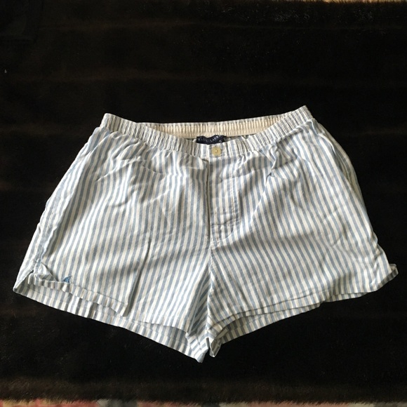 Ralph Lauren Pants - Ralph Lauren blue and white striped boxer shorts