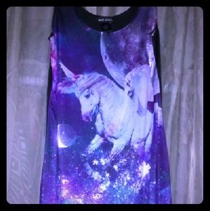 Sleeveless Pegasus Fantasy minidress