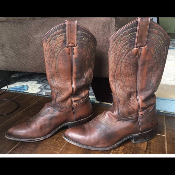 Frye Billy Pull On Boots - Dark Brown - Picture 1 of 7