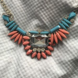 Blue and pink neclace