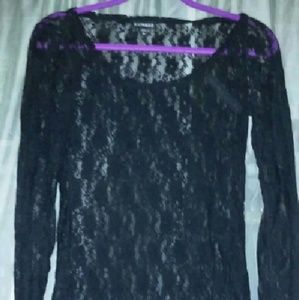 Black lace 90's shirt