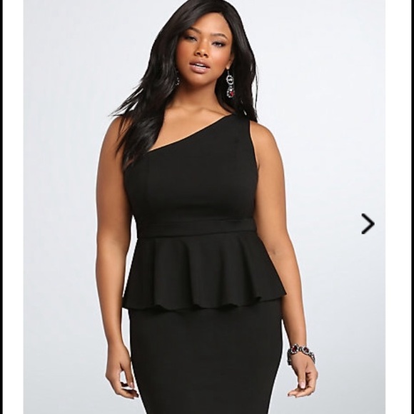 One Shoulder Peplum Dress