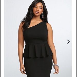 One Shoulder Peplum Dress