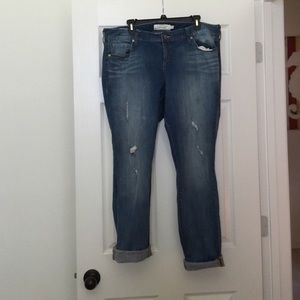 Torrid destructed skinny jeans