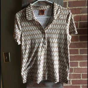 Tory Burch Chevron Patterned Polo