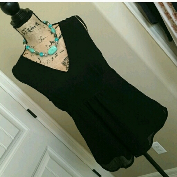 Black Merona V-neck Top, size XL