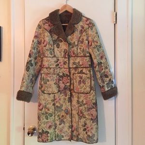 Anthropologie Winter Tapestry Coat