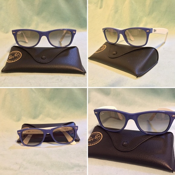 Blue and white New Wayfarer Ray Bans