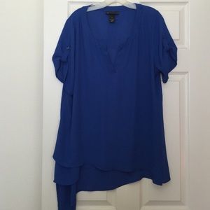 Lane Bryant asymmetrical silky top