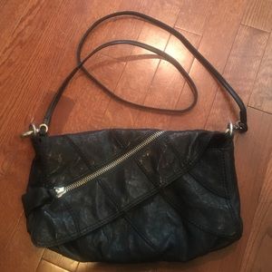 Lucky Brand. Black leather crossbody bag.