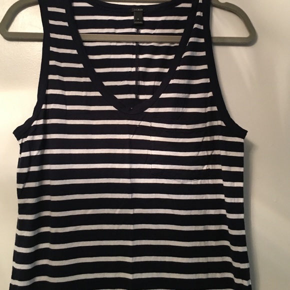 Jcrew navy and white stripe tank dress - Picture 2 of 2