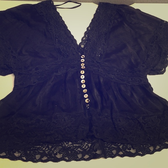 Black lace top