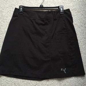 Puma black golf skort