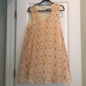 Chiffon overlay tank dress