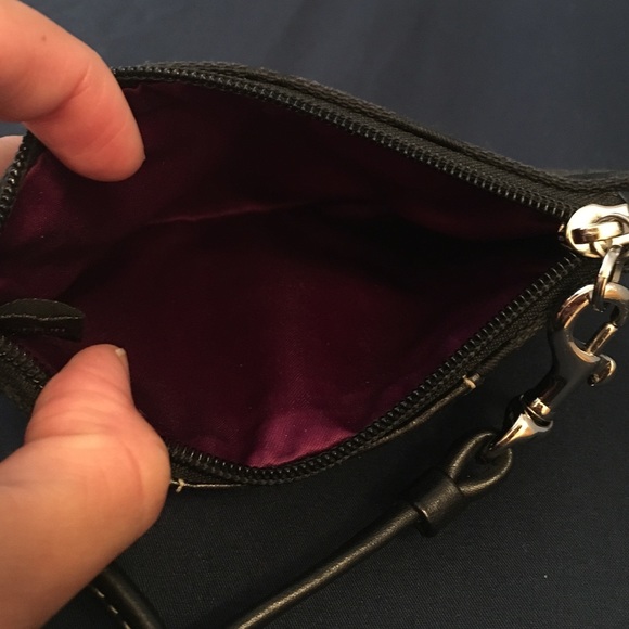 Coach Wristlet in Black Signature Canvas - Picture 3 of 4