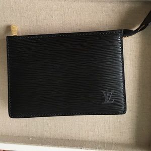 NWOT Louis Vuitton Black Zip Pouch