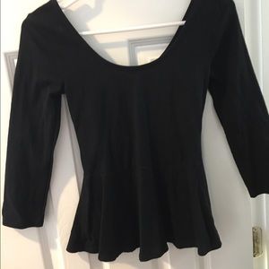 Black Express Zipper Peplum