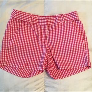 J. Crew Pink Gingham Shorts