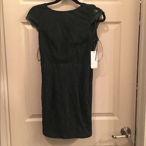 Green backless dress