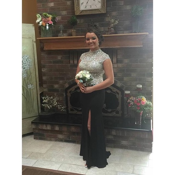Sparkly black prom dress