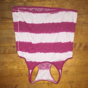 Pink and White Tank Top From Aeropostale