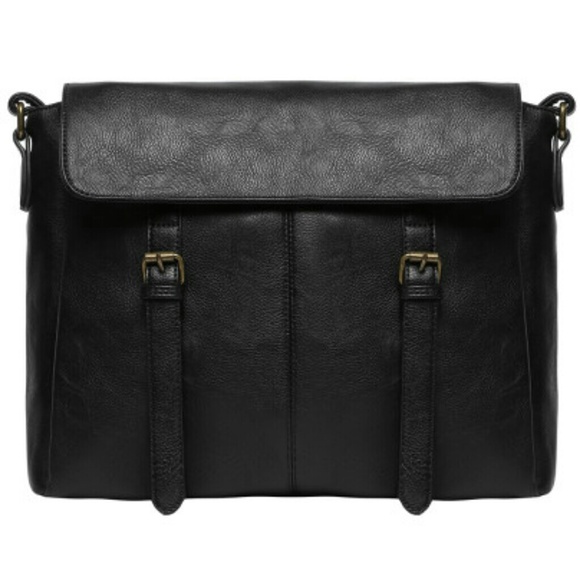 Handbags - NEW Black Leather Messenger Shoulder Bag