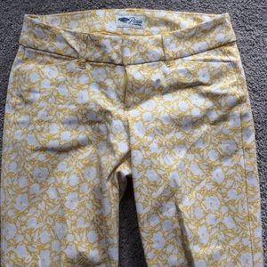 Yellow Patterned Pixie Dress Pants