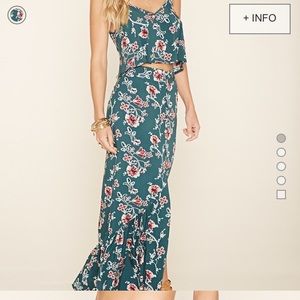 Boho crop top and skirt
