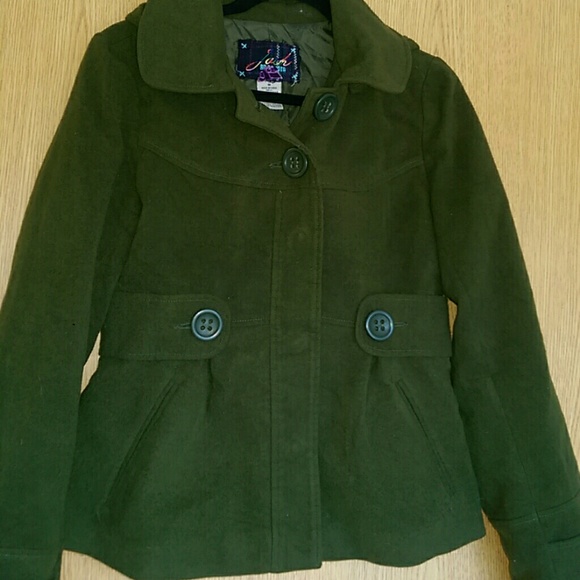 Nordstrom Peacoat, hunter green, adorable! Sz M