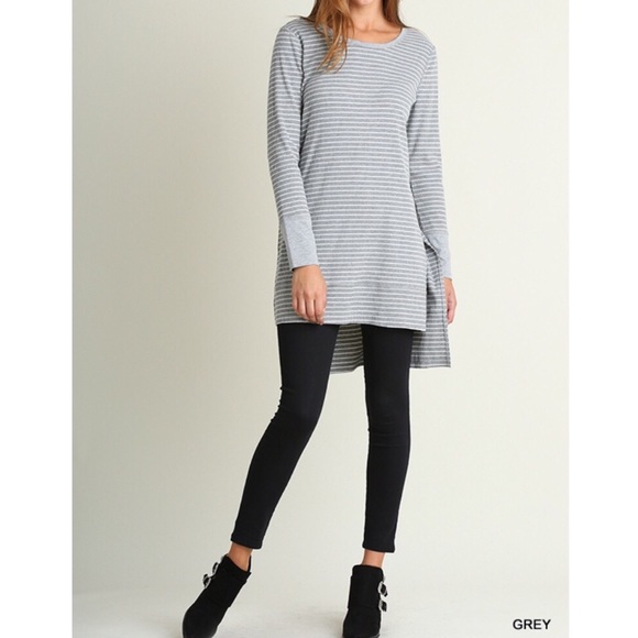 ❗️LAST❗️Full sleeves high low stripe tunic top - Picture 3 of 4