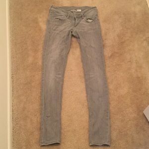 Gray wash denim