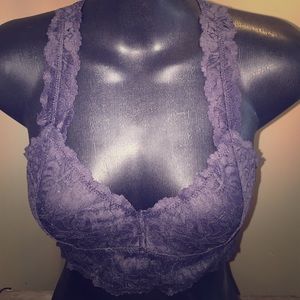 Slate Grey Lace Bralette