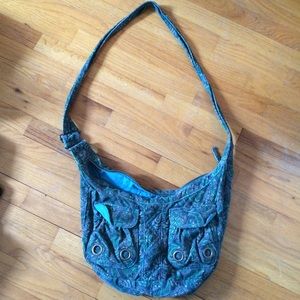 Old Navy blue & green corduroy crossbody bag 💙💚