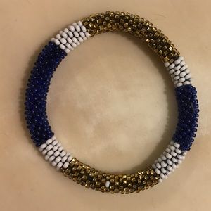 Blue, White and Gold Bracelet