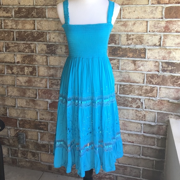 Turquoise Cotton Sundress