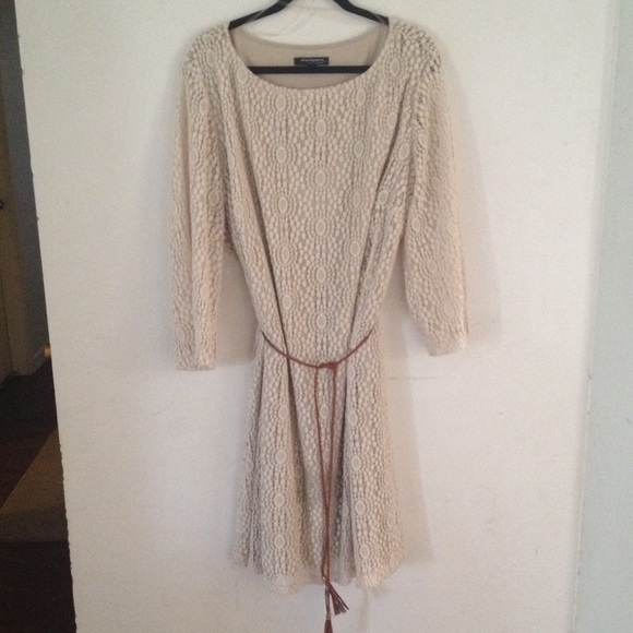 Plus size beige dress