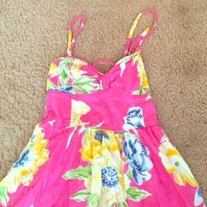 Pink floral dress from Hollister!