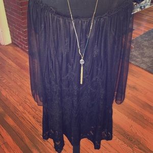 Off the Shoulder Black dress