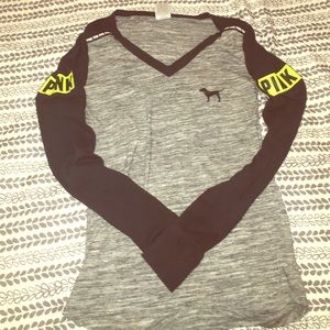 PINK marled long sleeve