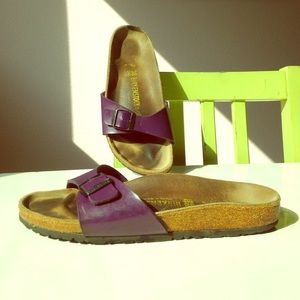 Purple Patent Leather Birkenstock Madrids! Size 38