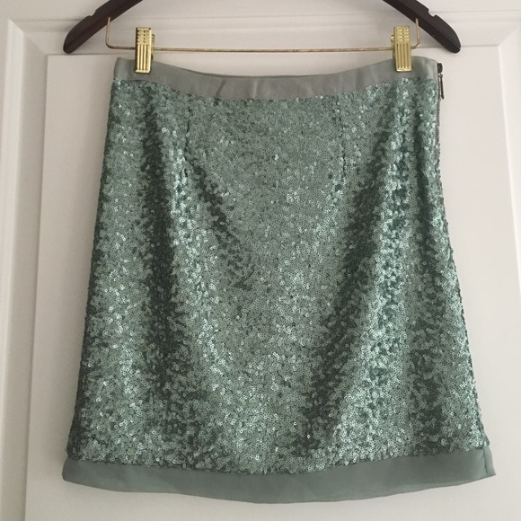 Mint green sequin skirt