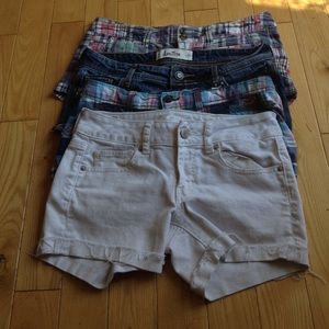 2 Hollister and 2 American Eagle Jean shorts