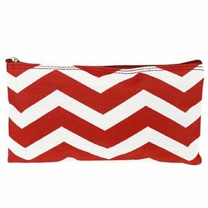 Chevron Red Cosmetic Bag Chevron Red Cosmetic Bag