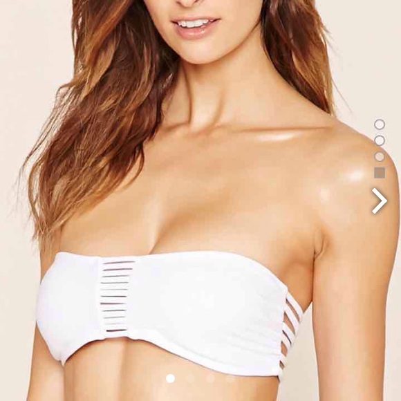 NWT white bikini top F21